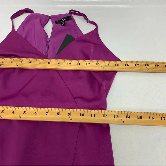 Lulus Mini Dress XS Purple  Faux Wrap Satin Sheath Sleeveless Fairy Whimsy NEW‎ - Picture 11 of 11